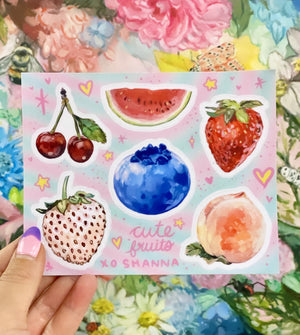 ✨Cute Fruits Sticker Sheet✨