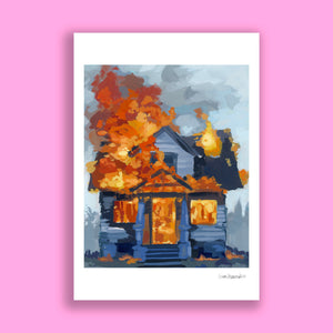 House Fire Art Print