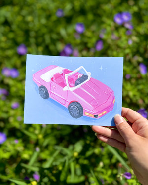 Barbie Car - 5x7" Print