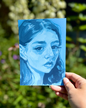 Blue Portrait - 5x7" Print