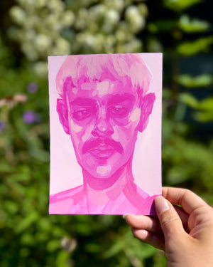 Pink Portrait - 5x7" Print