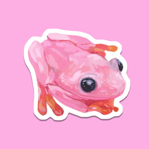 Pink Frog Sticker