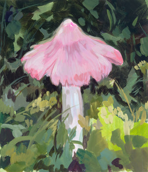 Pink Mushroom - Original Acrylic Painting