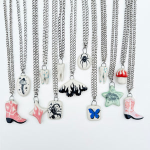 Porcelain Pendant Necklaces