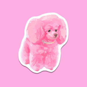 Pink Dog Sticker