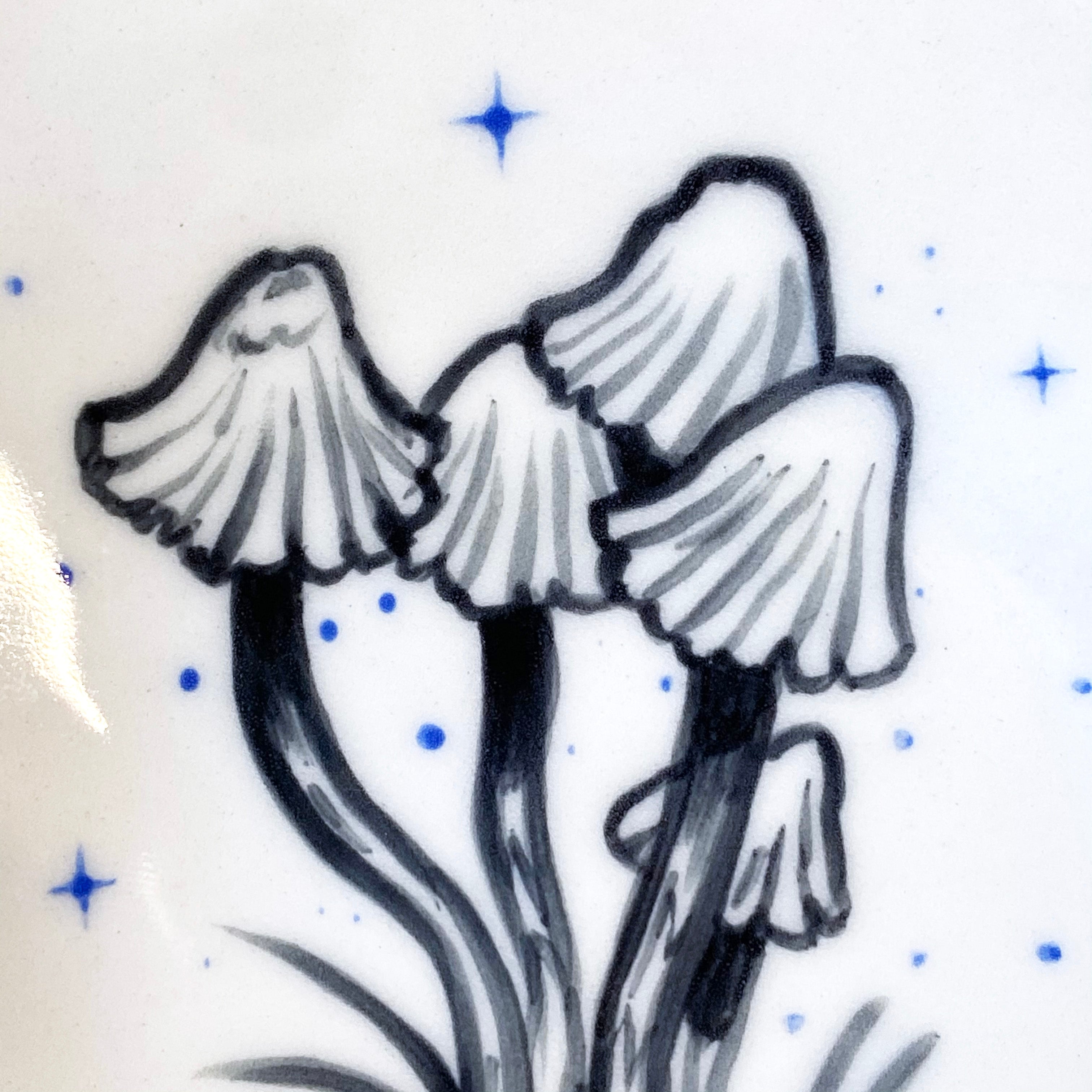 5.75" Black Mushroom Plate