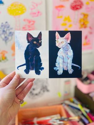 Postcard Print - Sphynx Cats